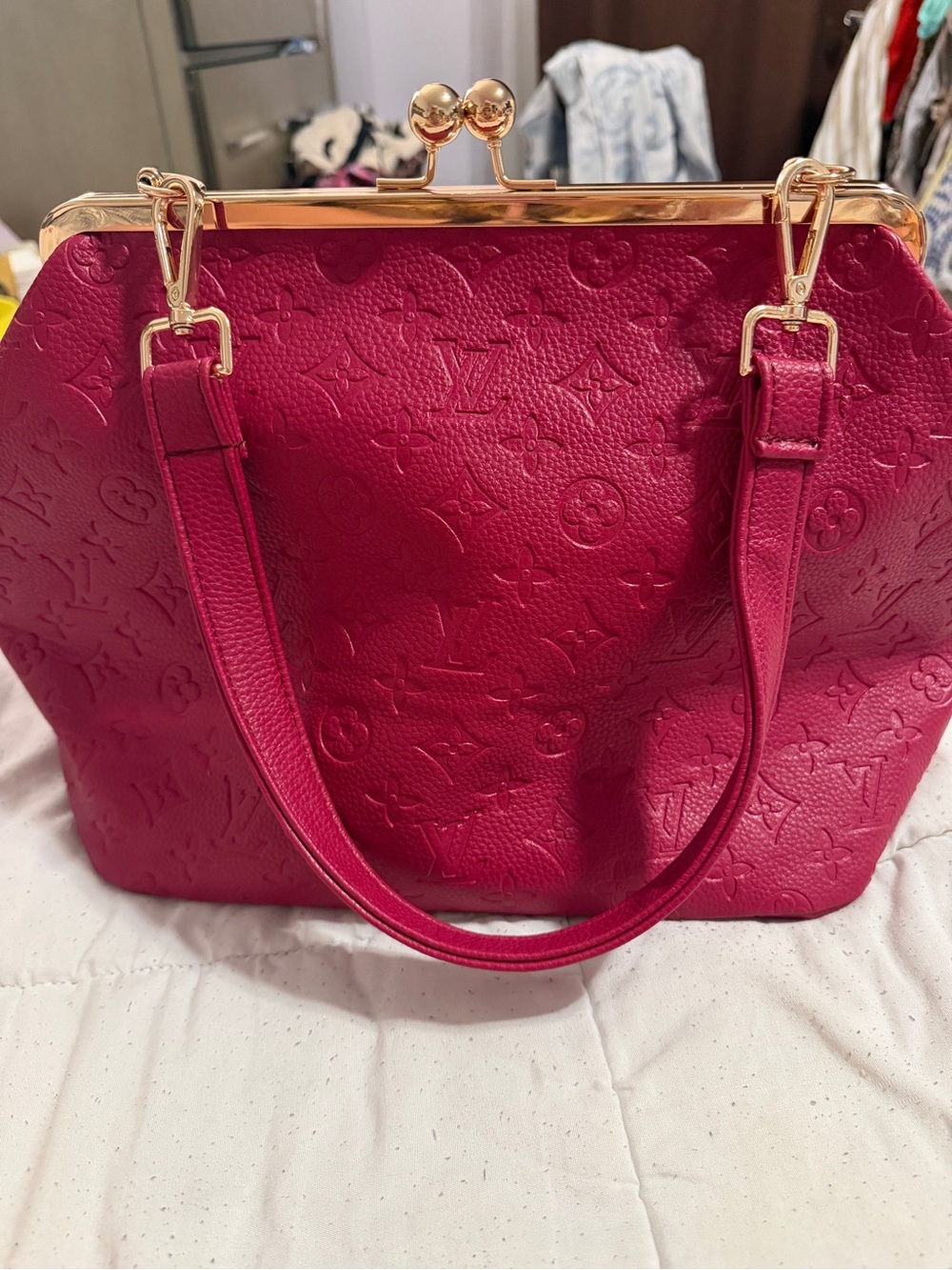 Pink Monogram Frame Top-Handle Bag - Picture 3 of 4